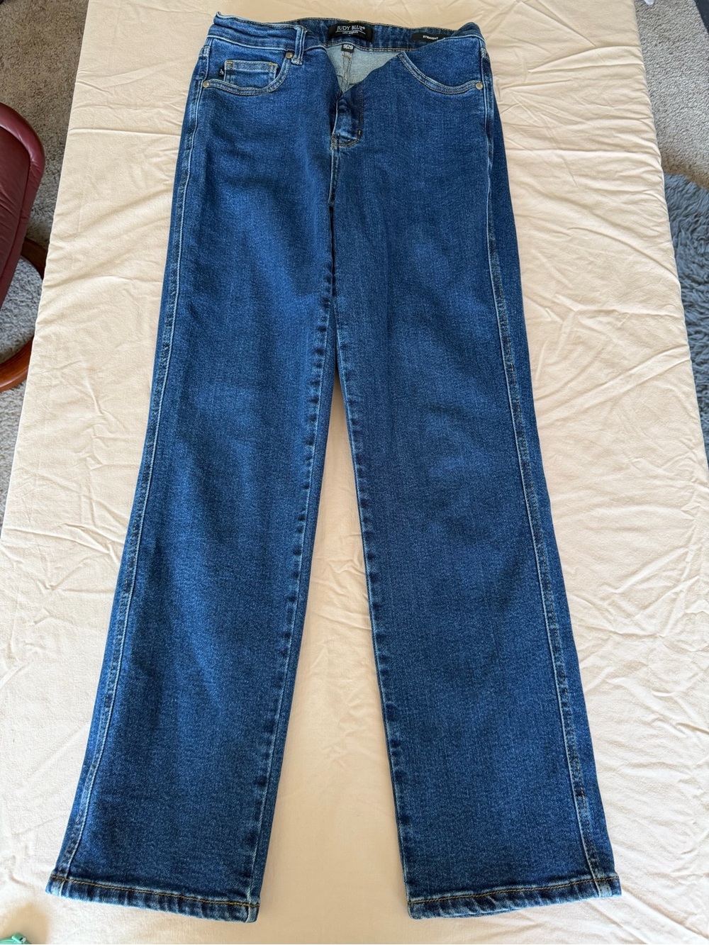 Judy Blue Straight Jeans Women’s 9/29 Medium Wash Stretch Denim
